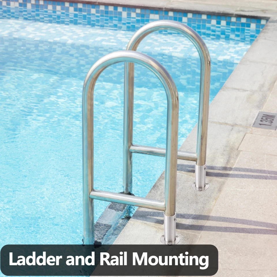 Flange Âncora Piscina 3.8cm - Suporte Escada Aço Inoxidável