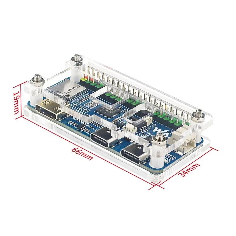 Pi Zero Tamanho, 16MB, Flash GPIO Cabeçalho, Porta USB Tipo C