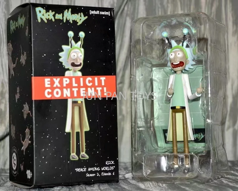 thumbnail image 1 of Figura de acción de Rick y Morty Pickle Rick coleccionable original, modelo de juguete de Anime, Portal Gun, juguetes para niños, regalo de cumpleaños, figurita, 1 of 5