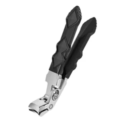 Premium Long - Handled Nail Clippers for Seniors - Ergonomic Thick Nail Trimmer and Manicure Tool (Black)