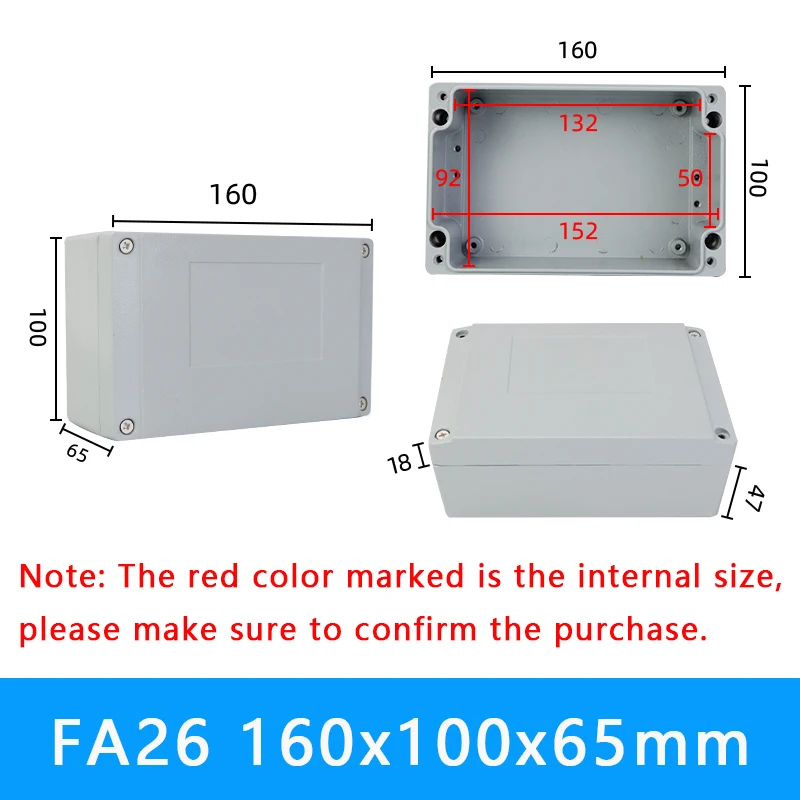 Waterproof Aluminum Electronics Housing - IP67 Outdoor Metal Junction Box
