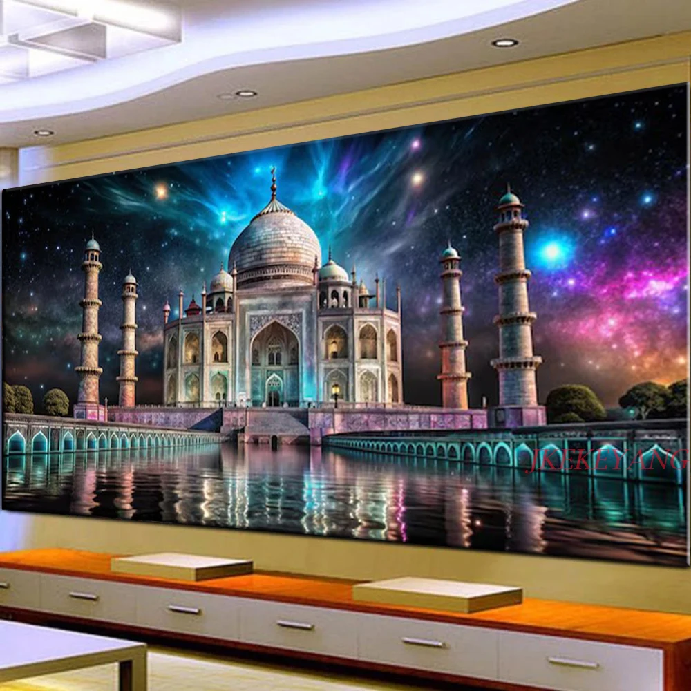 DIY Diamond Painting Cross Stitch Kit Beautiful Taj Mahal Full Square/Round Diamond Mosaic New Collection Home Decor Gift
