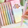 6pcs Multi Color Gel Pens Set Cream / Retro Colors Soft Holding 0.5mm Ballpoint Quick Dry Ink for Writing Office School A7780 3