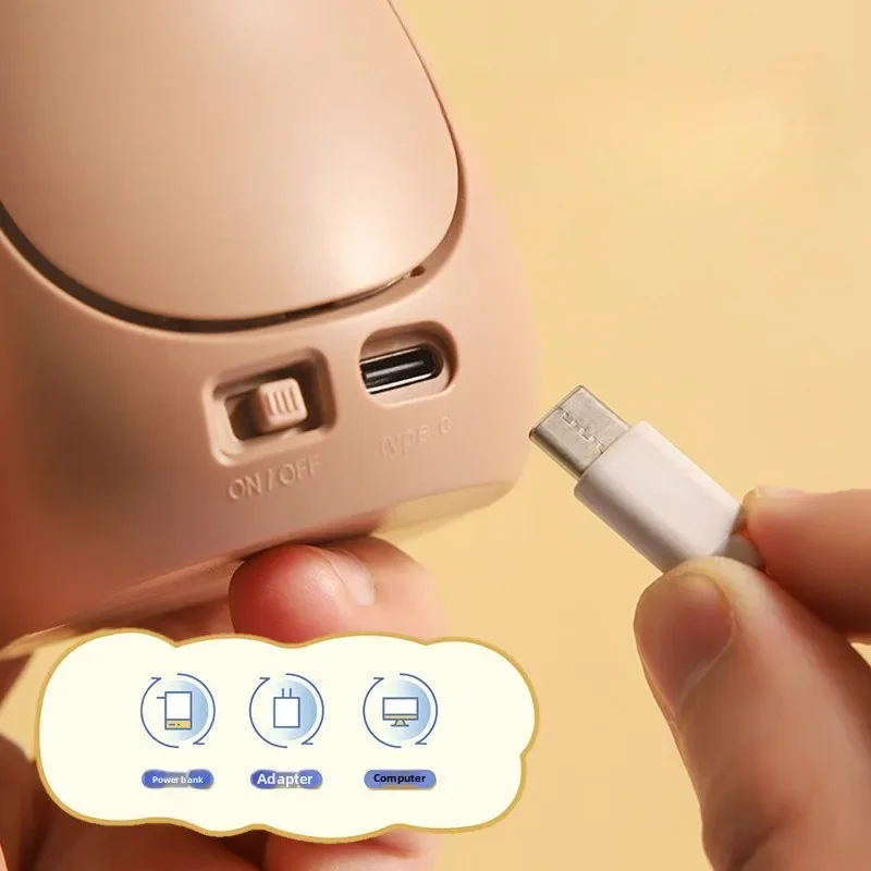 Portable Cartoon Mini Neck Fan for Kids and Women