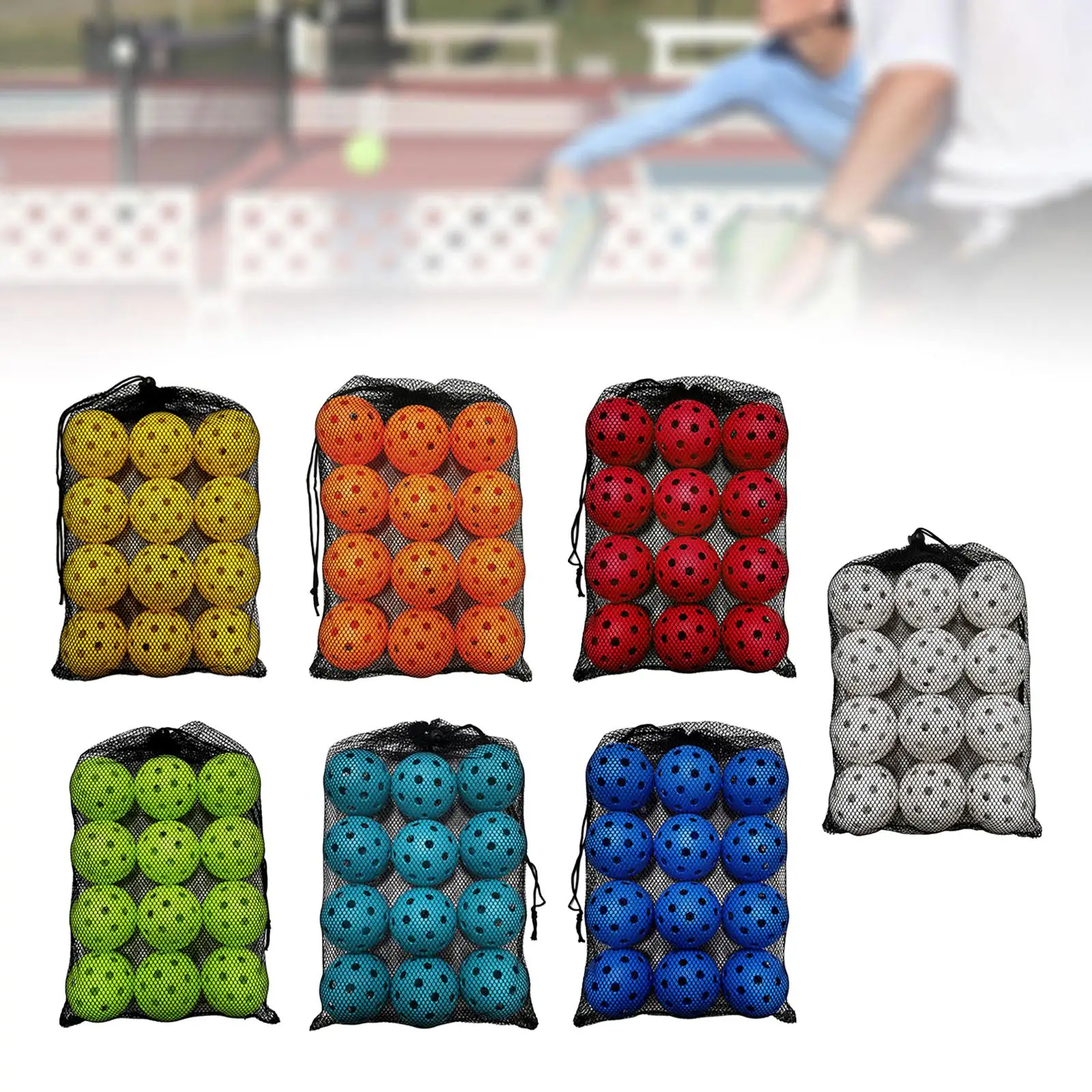12 Count Pickleball Balls Competition Gear 74mm for Training