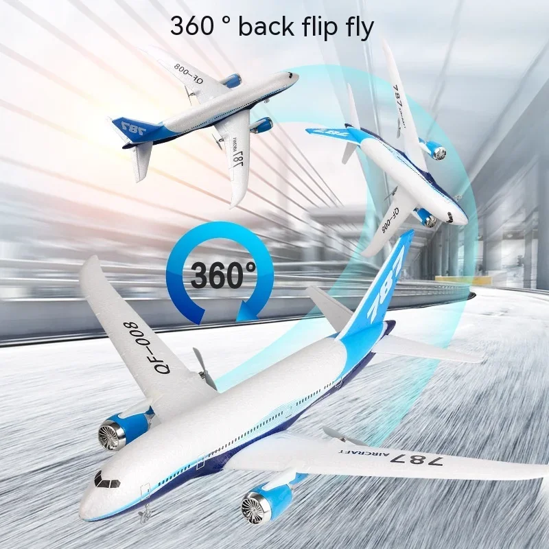 Remote-Controlled Passenger Aircraft Boeing 787 Glider Qf008 Rc 3-Channel Fixed Wing Aircraft 2.4g Children's Outdoor Toy Gift 5
