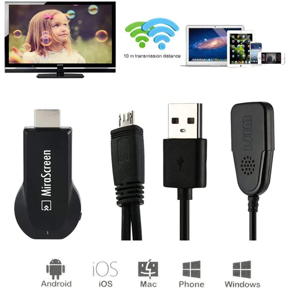 Mirascreen wifi HDMI OTA TV Stick Dongle Wi-Fi Display Receiver better anycast DLNA Airplay Miracast Airmirroring  TVSE5