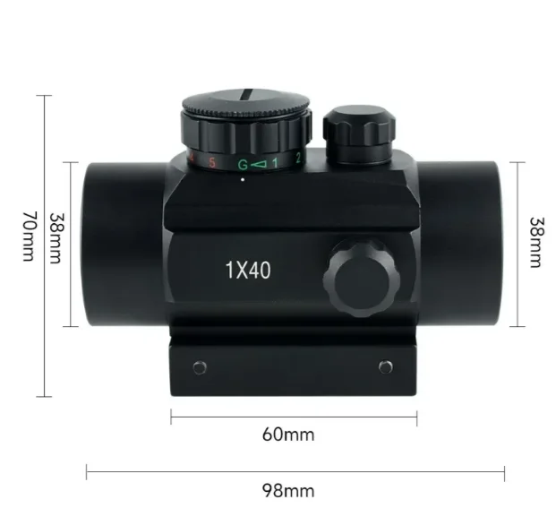 1X40RD Single-tube Telescope Aluminum Alloy Calibrator Outdoor Travel Multi-coated Light Precision 3 MOA Red Dot