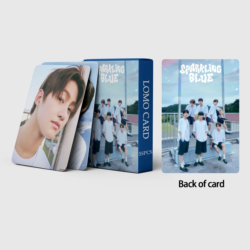 55pcs/set Kpop TWS Sparkling Blue Photocards LOMO Cards New Album Photocards Card photo Poster fan gift