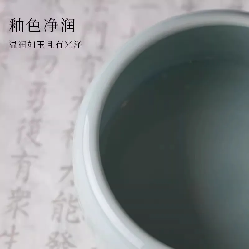 세라믹 잉크 스톤 와셔 중국 브러시 와셔, 백자 서예 청소 그릇, 전통 학자의 책상 액세서리