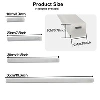 Motion Sensor Wireless LED Night Light USB Rechargeable Long Strip Bar Lamp for Kitchen Cabinet Wardrobe Bedside Staircase Tube 2