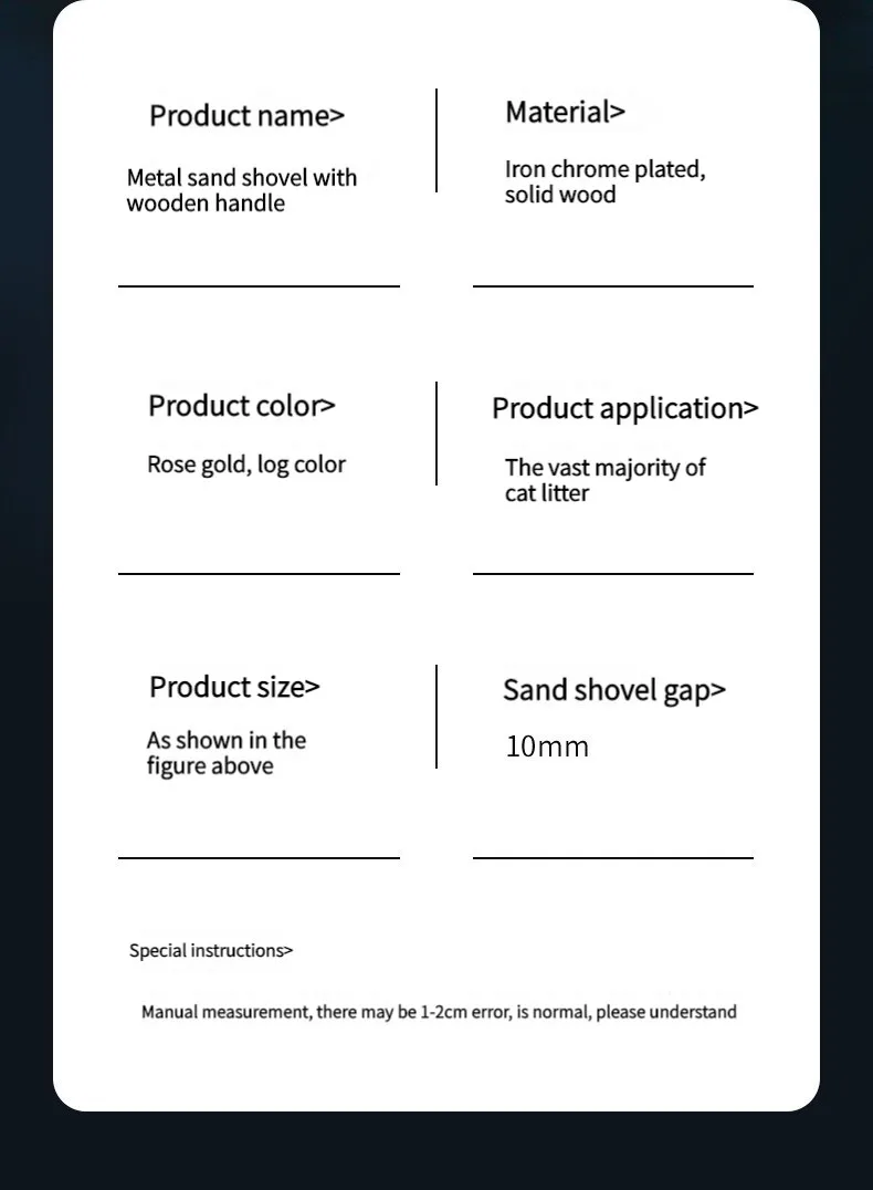 Self-Cleaning Cat Litter Shovel Stainless Steel Metal Scooper