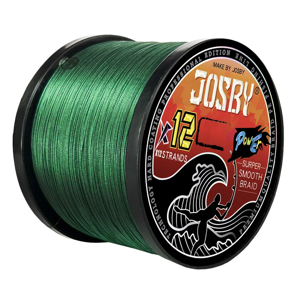 JOSBY Fishing Lines 12 Strands Braided PE 300m 500m 1000m Japan Multifilament C
