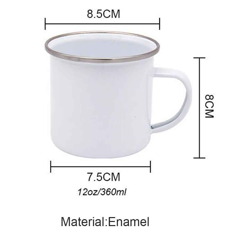 Camper Enamel Travel Mug - Handmade Creative Coffee and Tea Cup with Handle