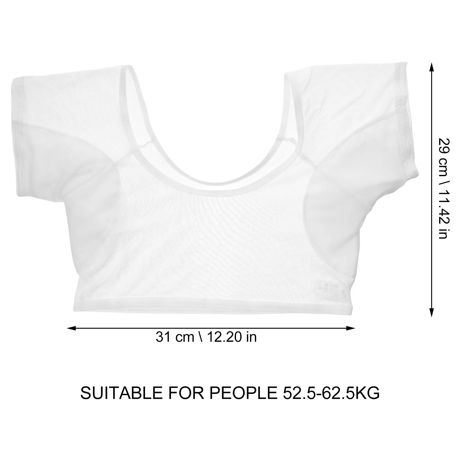 Lingerie Mesh Sweatshirt Underarm Vest Underwear Girl Washable Sweat-proof White Protector Miss