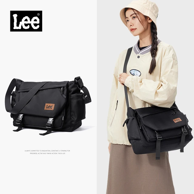 LEE Borsa a tracolla grande impermeabile alla moda da donna Borsa a tracolla per laptop con vibrazione maschile Borsa da scuola per adolescenti College Satchel 4