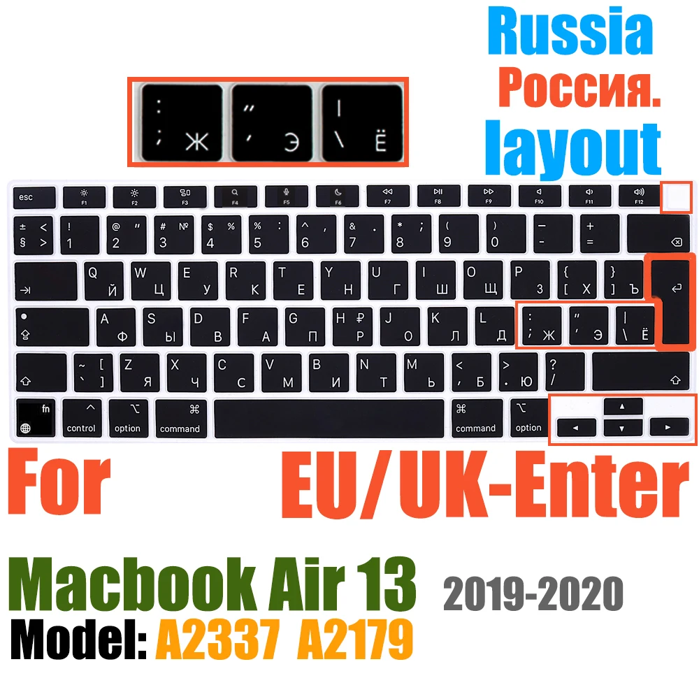 Waterproof Protective Silicone Keyboard Cover with Touch ID