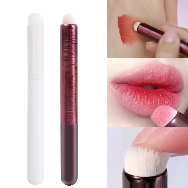 

Portable Lips Makeup Brush Lipstick Smudge Round Head Concealer Brush Beauty Makeup Tools Soft Fur Multifunction Makeup Brush