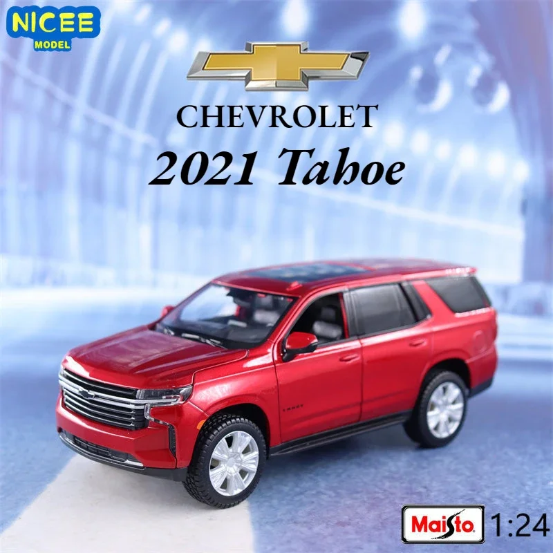 Maisto 1:26 2021 Chevrolet Tahoe SUV Off-road car Diecast Car Metal Alloy Model Car Children's toys collection gifts B814