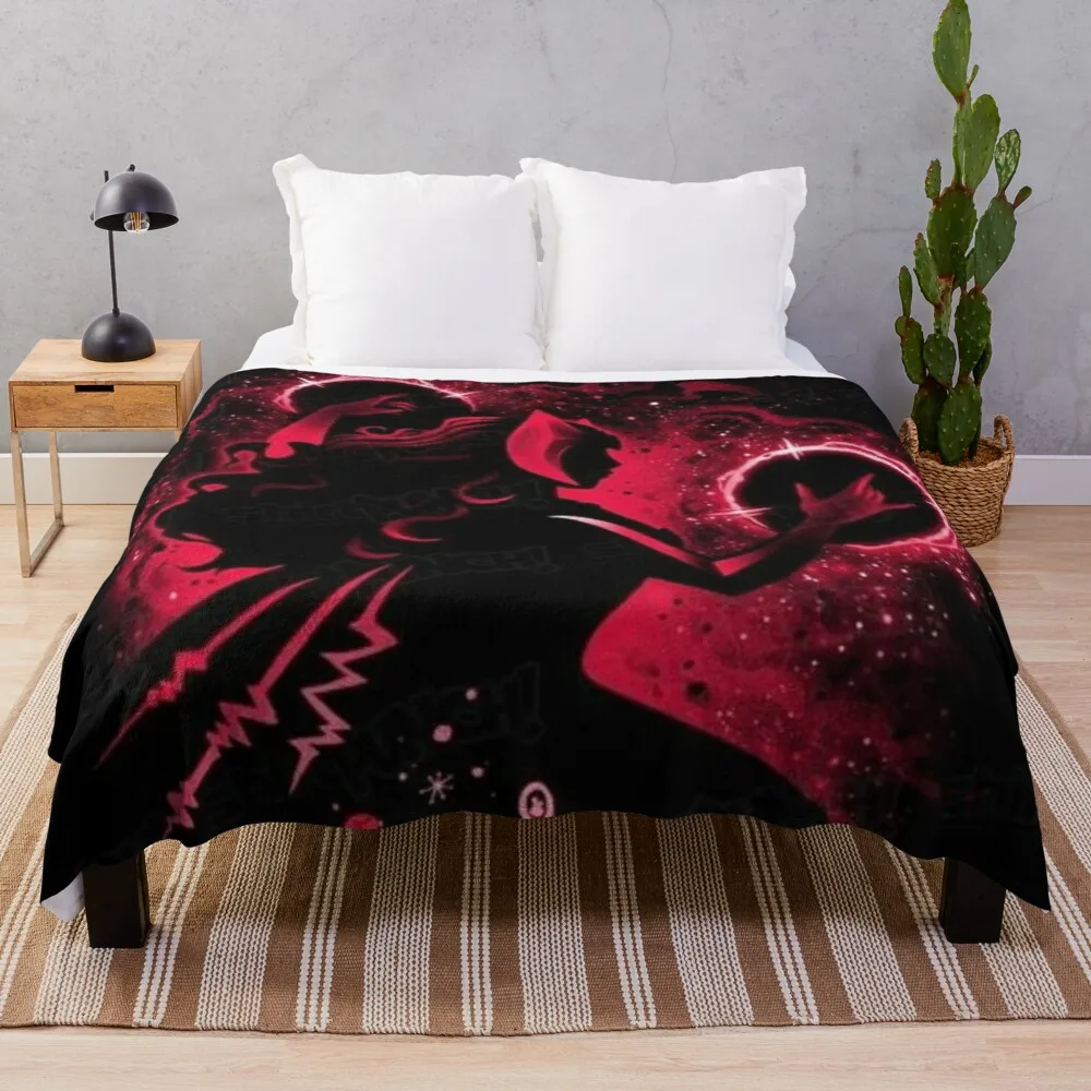 

wanda red Throw Blanket Beach Blanket Retro Blankets