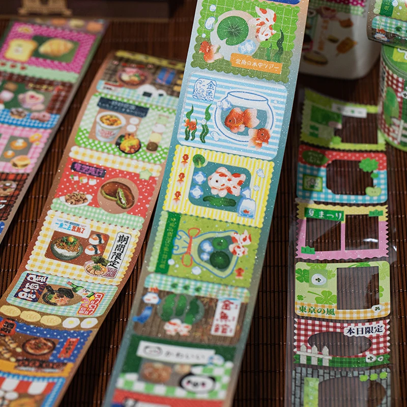 2m/Roll Retro Japanese Stationery Tapes Creative DIY Handbook Scrapbooking Stickers Planner Decorative Collage Journal Supplies 5