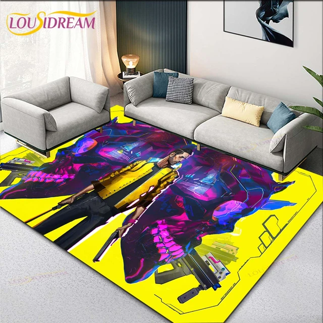 Cyberpunk Area Rug Large Floor Carpet Playroom Carpet Living Room ...