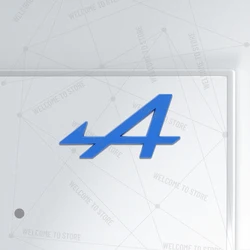 Alpine A Logo 3D Metal Steering Wheel Badge Decal - 2pcs (A)