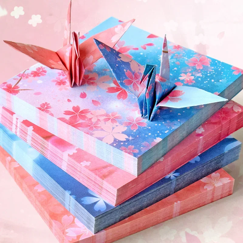 400Sheets Origami Paper Craft Folding Lucky Wish Paper Crane Craft Double Sided Folding Lucky Wish DIY Color Scrapbooking