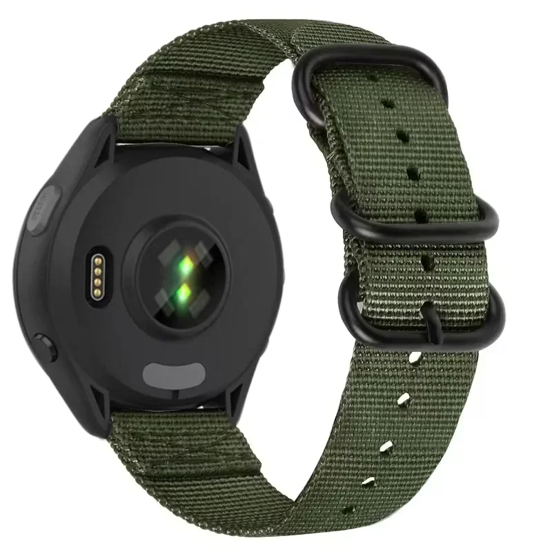 Premium Nylon Loop Band with Three-Ring Metal Buckle - Lightweight & Durable Bracelet
