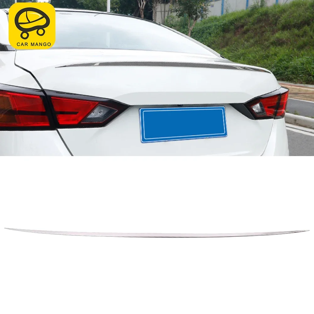 

CarManGo Car Accessories Tail Wing Rear Spoiler Trim Sticker Cover Stainless Chrome Decoration for Nissan Altima L34 2018-2021