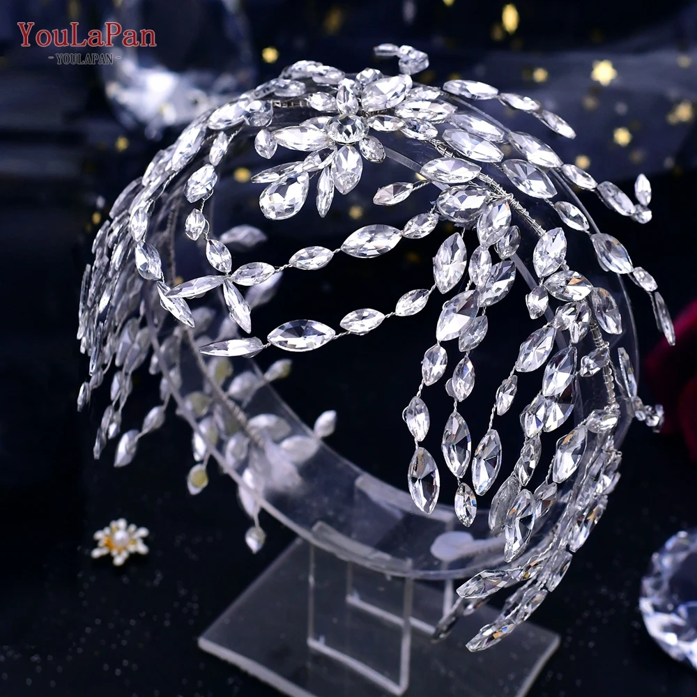 

YouLaPan HP475 Wedding Hair Accessories Crystal Bridal Headband Brides Hair Ornament Pageant Tiara and Headdress Woman Headpiece