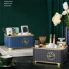 Home Desktop Tissue Box Multifunction Napkin Storage Boxes Living Room Remote Control Organizer Luxury Coffee Table Paper Holder 1