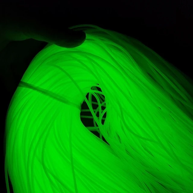 1/1.5M Fishing Night Luminous Tube Soft Silicone Fluorescent Fly Fishing  Thread Strand String Hook