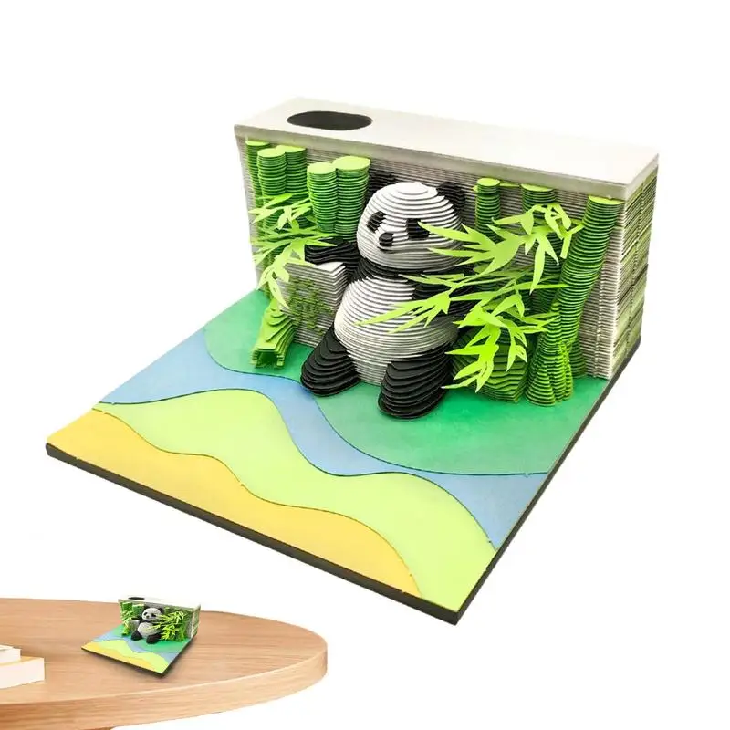 

3D Memo Pad Tear-off Notes 3d Memo Pad Creative Desk Calendar Diy Notes Notepad Paper Carving Calendar Craft Desktop Decorations