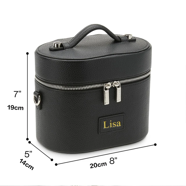 55269-62203c.jpg Customized name PU leather cosmetic bag: simple, portable, crossbody, hand-carry, large capacity for travel