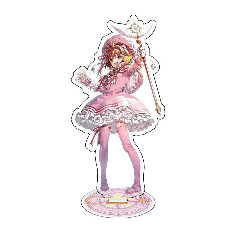 Фото Подставка для сакуры Cardcaptor, аниме фигурка КИНОМОТО Сакура, персонализированная акриловая подставка, настольное украшение №5