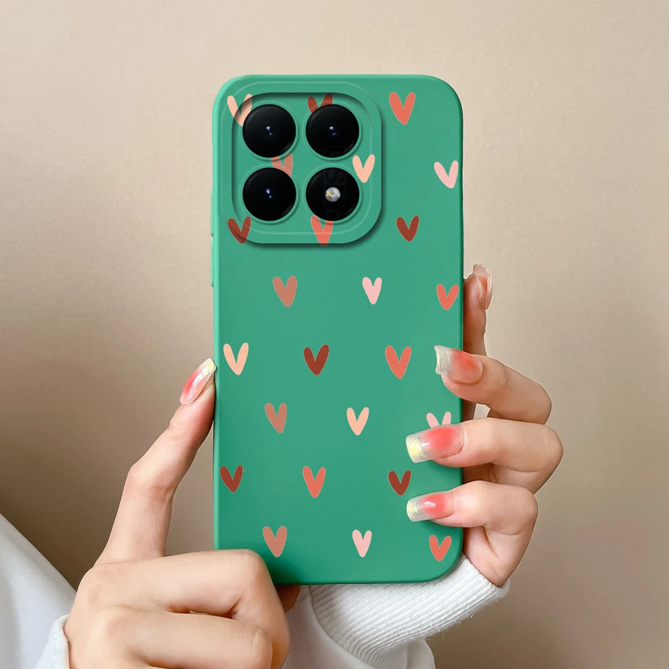 Colorful Love Heart Fall Prevention Antifouling Lightweight Back Cover Case