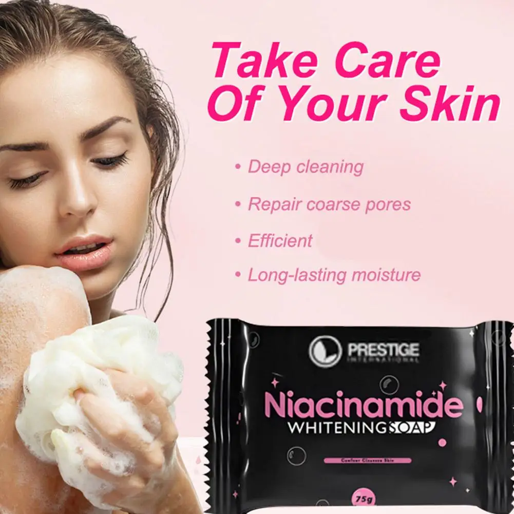 Niacinamide Brightening Soap Deeply Cleansing Pore Exfoliating Whitening Moisturizing Rejuvenating Handmade Soap 75g hand soap