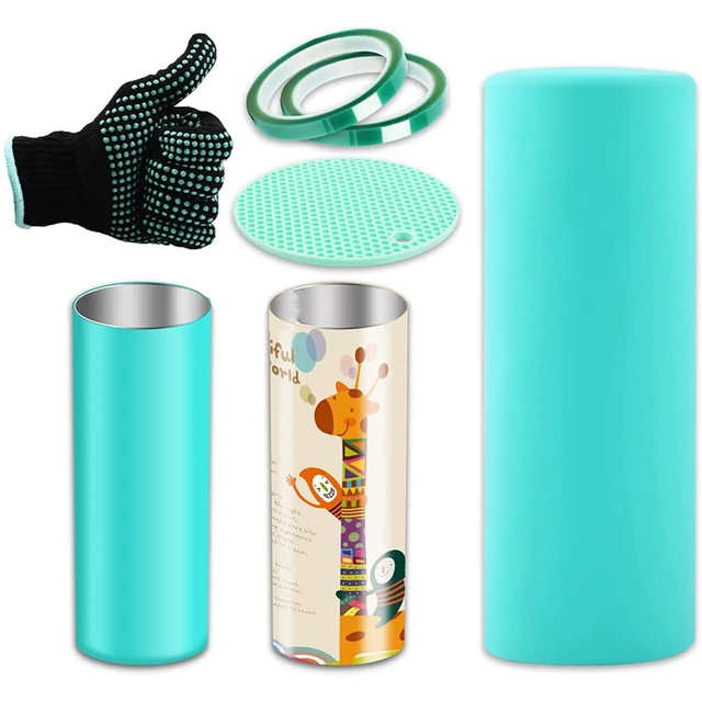 Tumblers Silicone Bands Sleeve Kit For 20Oz Straight Blanks Cups With Heat  Resistant Gloves,Tumbler Heat Press Machine - AliExpress