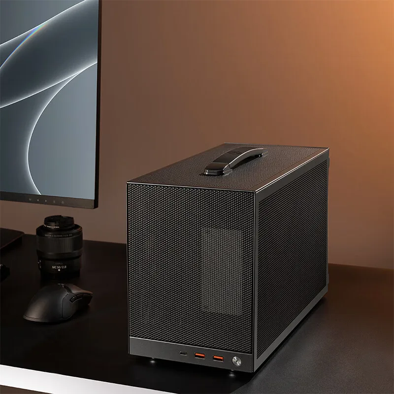 PCCOOLER K101 Mesh Portable Desktop ITX Small Case supports SFX power supply/12015 fan installation/340mm long graphics card