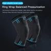 1 Pcs Compression Knee Support Sleeve Elastic Breathable Knee Pads Brace Springs Gym Sports Protector Basketball Volleyball Run 3