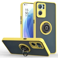 Universal Ring Holder Phone Case with Anti - Shock Protection - Wholesale Availability for OPPO A9 A5 (2020) (YELLOW)
