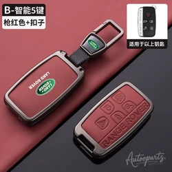 Luxury Zinc Alloy Leather Key Case - Premium Auto Interior Accessory (A - red keychain)