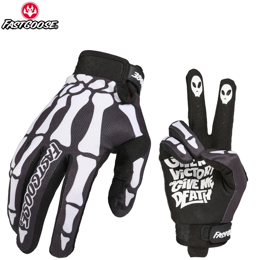 Cycling Gloves FASTGOOSE Skeleton Gloves Motorcycle Motocross Off Road MX BMX MTB ATV Guantes Moto Bicycle Touch Screen