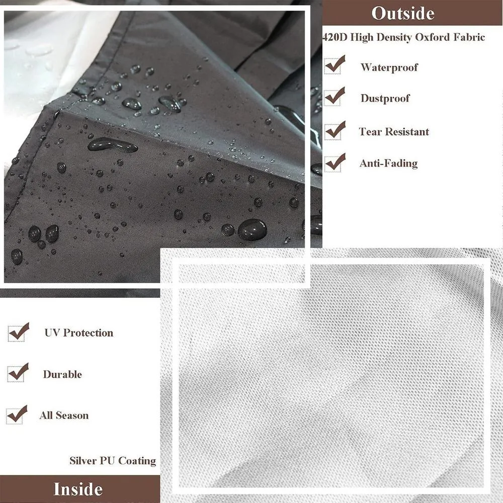 55 Gallon Drum Cover with Stretchable Adjustable Drawstring Fit Most Water Barrel and Trash Can Waterproof Rain Barrel Cover bbq grill cover