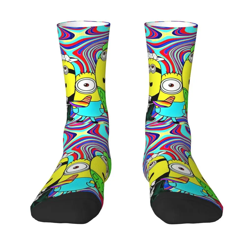 Custom Cool Print M- Minions Cartoon Socks for Women Men Stretchy Summer Autumn Winter M- Minions Bananas Crew Socks 121 S2f08639c0a494248b04b6a4c40d48583j