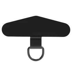 Universal Ultra - Thin Stainless Steel Phone Tether Tab and Lanyard Strap Set - 3Pcs (Black -A)