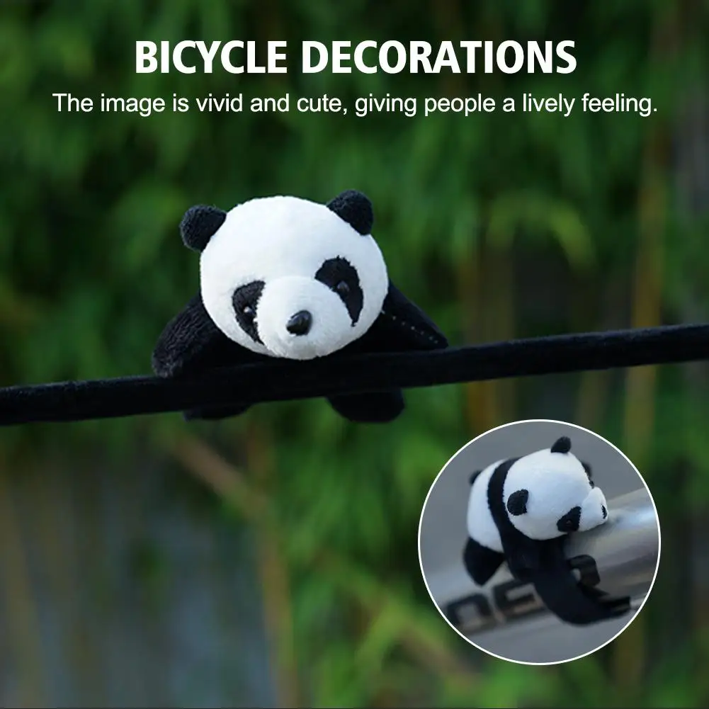 Motorbike Handlebar Car Cute Decoration Bike Riding Equipment Ornament Cute Stuffed Plush Panda Dinosaur Pendant bike accessory
