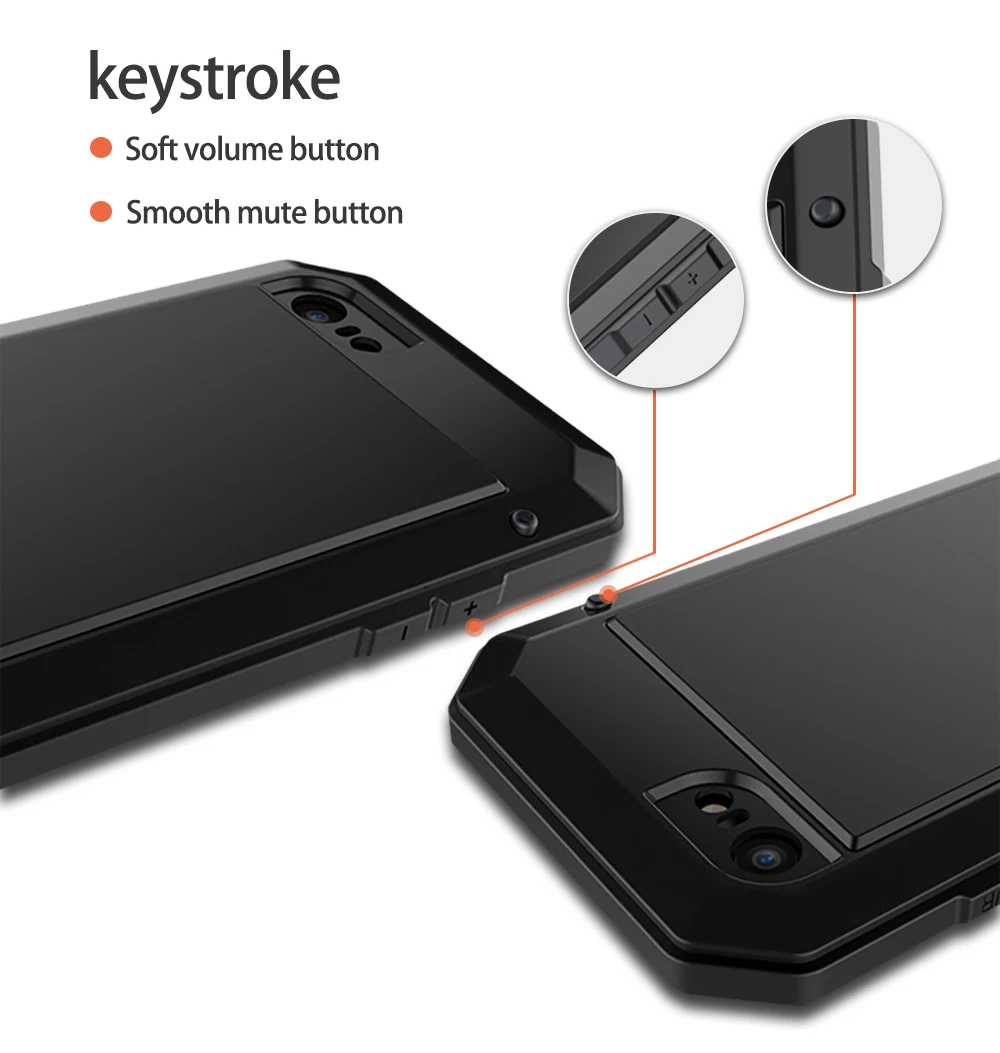 Enhanced Shockproof Waterproof Armor Case with Tempered Glass Protection