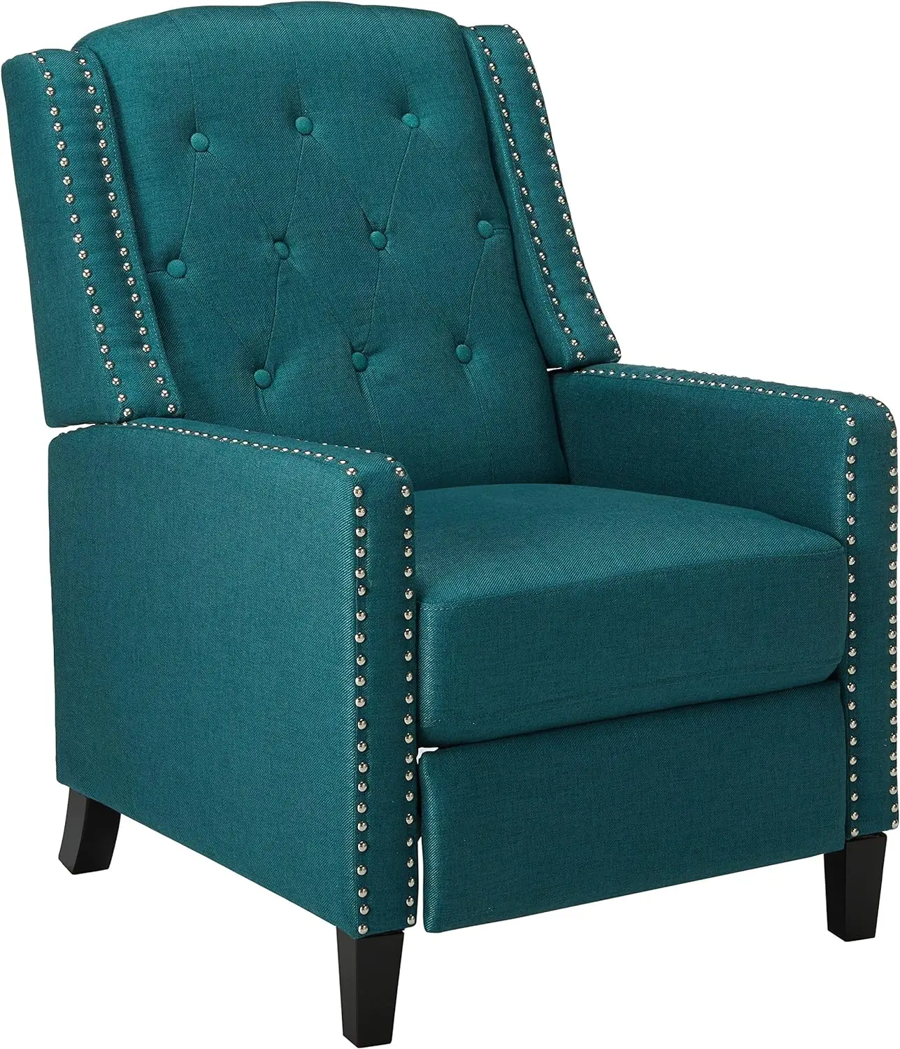 

GDFStudio Izaak Tufted Back Fabric Recliner Chair (Dark Teal)